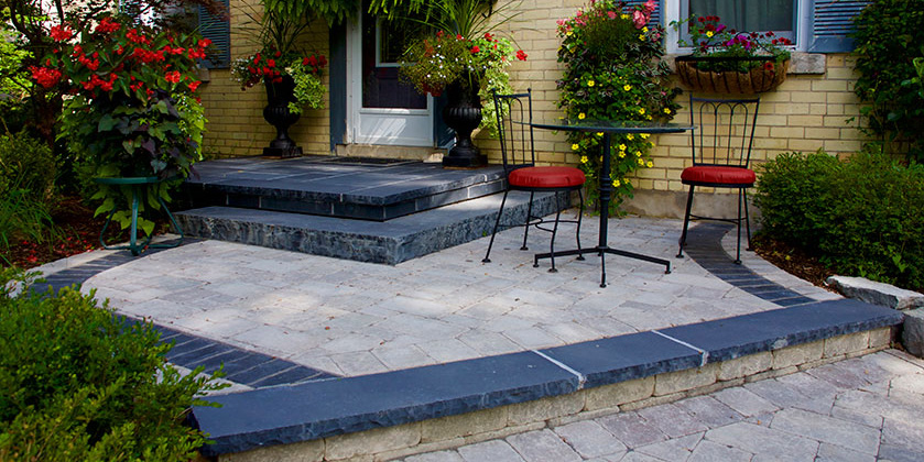 Front Entrances And Stone Walkways Manor Landscaping