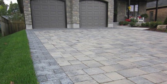 Driveway Landscaping with interlocking