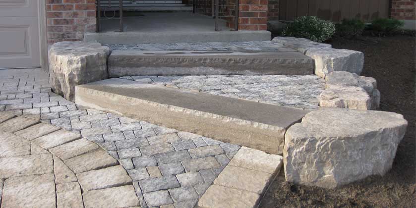 Featured image of post Front Door Sandstone Steps : One of the nicest things about getting a new front entry door is that you can easily install it yourself in just a few short steps while still achieving a perfect, level and weathertight install.