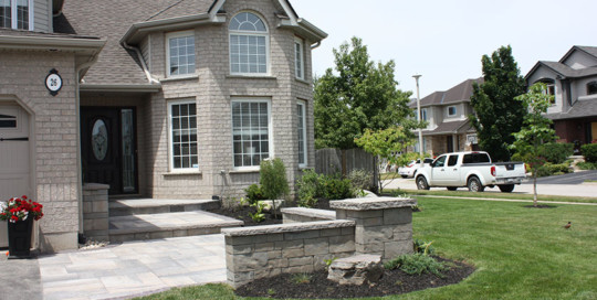 front yard renovation in residential area