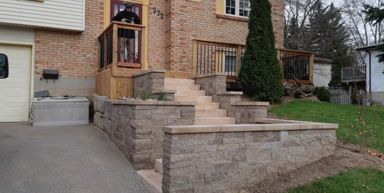 renovation of front entrance and steps