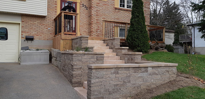 renovation of front entrance and steps